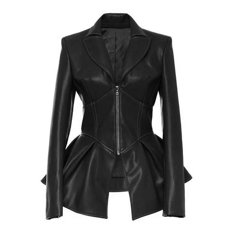 Victorian steampunk jacket — faux leather