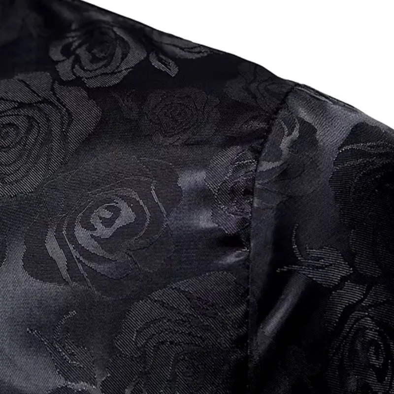 View 5 — Men’s steampunk shirt — black flower
