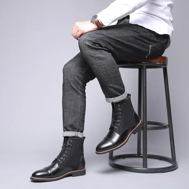 View 2 — Steampunk ankle boots — black lacing