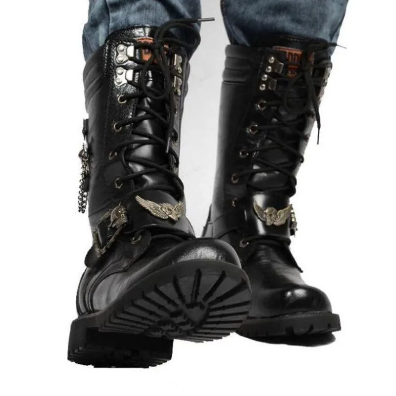 View 4 — Gothic steampunk boots — skull