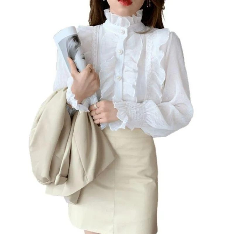 View 3 — Victorian steampunk blouse — ruffled