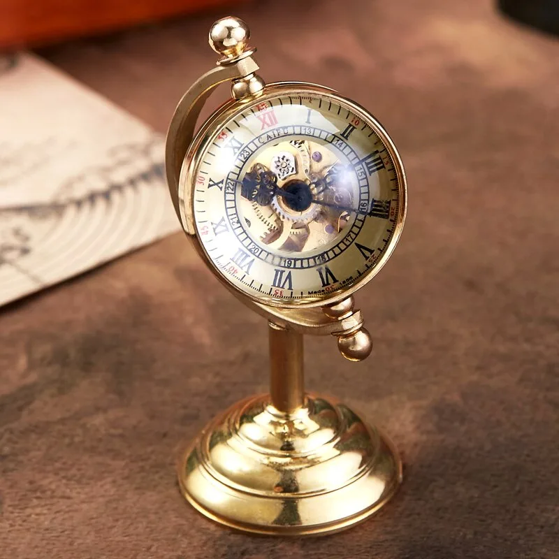 View 3 — Mechanical steampunk desk clock — desk