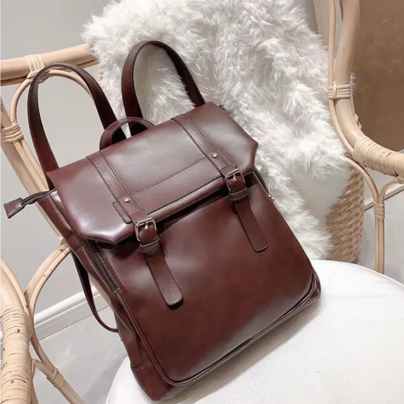 View 10 — Women’s vintage-style steampunk backpack — PU
