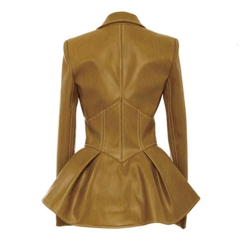 View 4 — Victorian steampunk jacket — faux leather