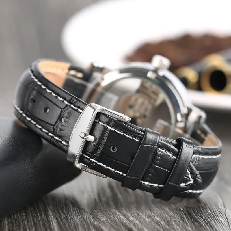 View 9 — Men’s steampunk watch — skeleton transparent