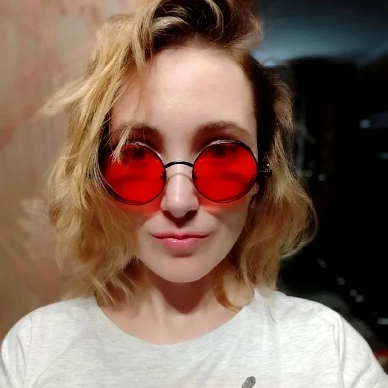 View 18 — Steampunk sunglasses — round metal