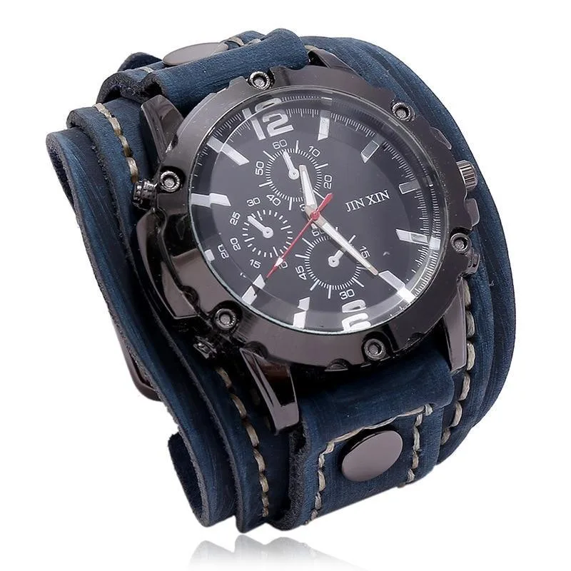 View 7 — Steampunk watch — bracelet force leather