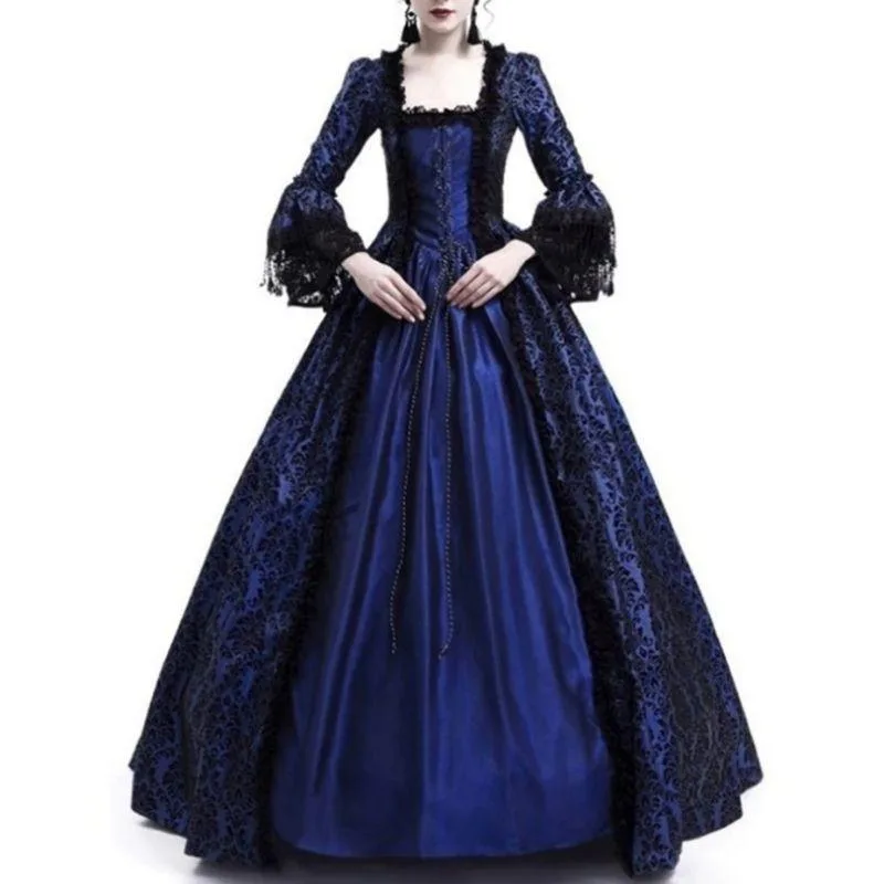 Victorian steampunk dress — blue