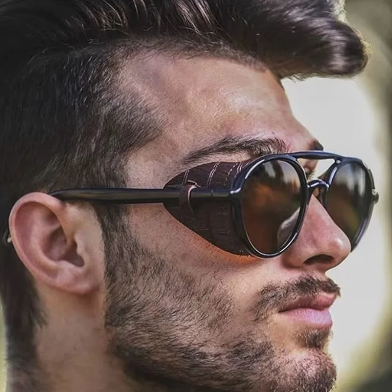 View 2 — Men’s vintage-style steampunk sunglasses