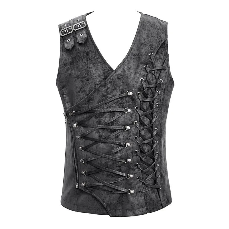 Men’s asymmetric steampunk corset