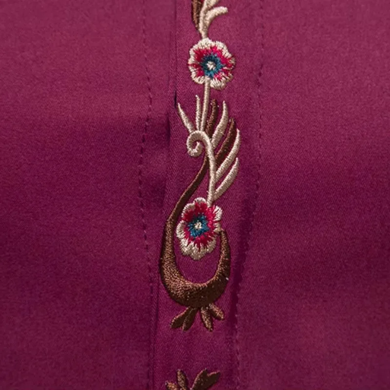 View 3 — Steampunk shirt — mandarin collar embroidered