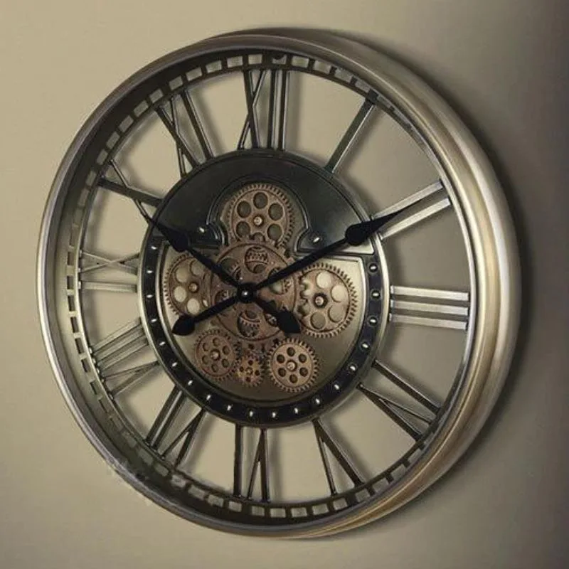 View 4 — Vintage-style steampunk clock — visible movement