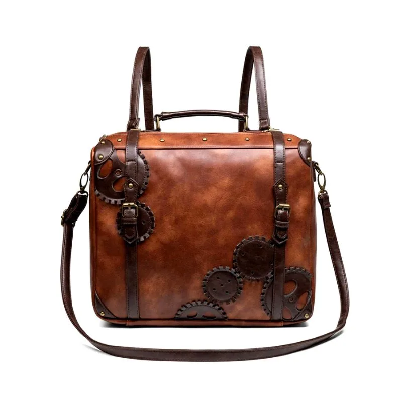 Steampunk bag — faux leather / PU