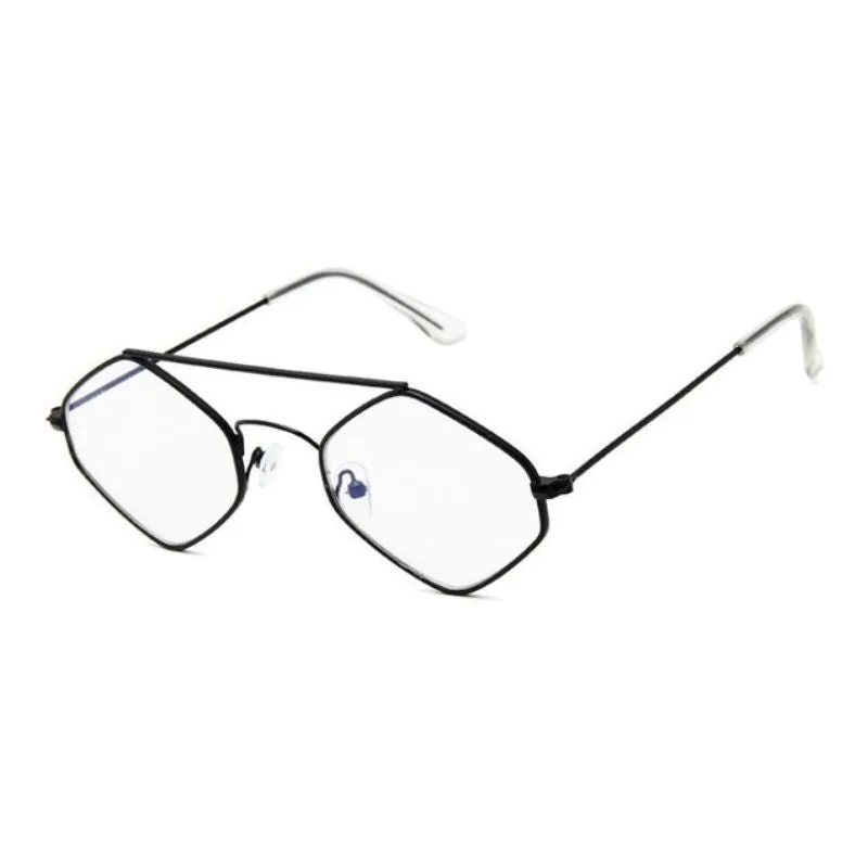 View 10 — Women’s steampunk sunglasses — hexagonal