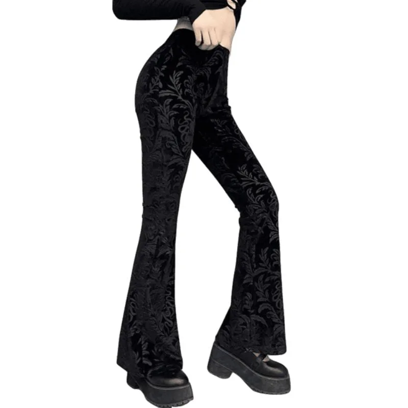 View 3 — Women’s gothic steampunk trousers — black