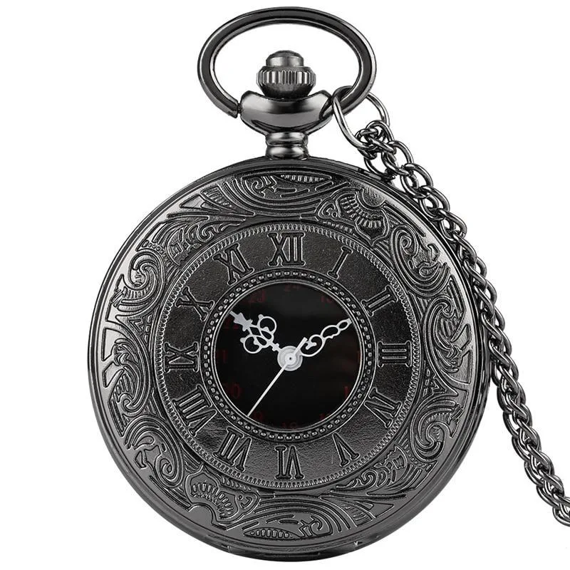 Steampunk pocket watch — black