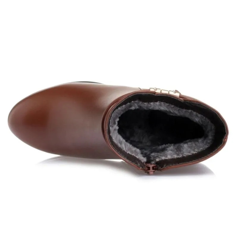 View 11 — Steampunk ankle boots — PU brown heel