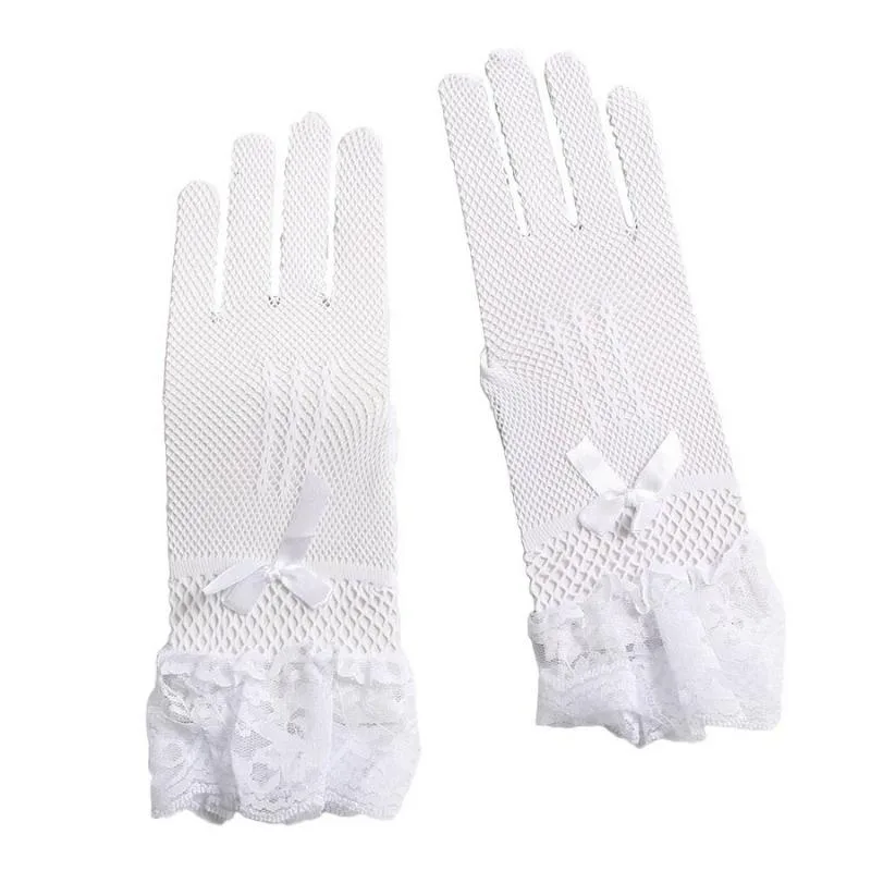 Steampunk glove — lace white