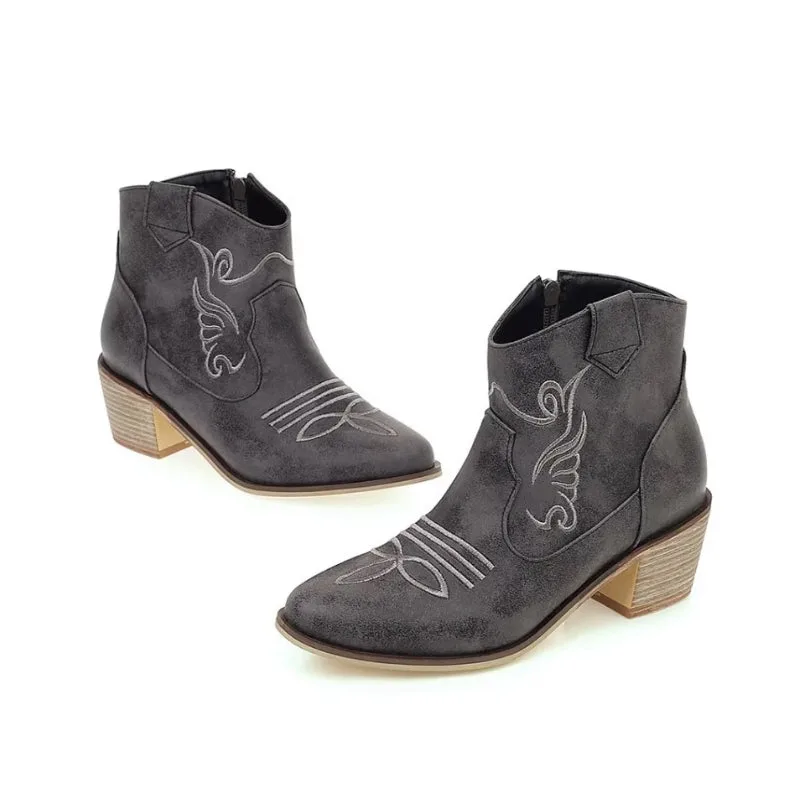 View 6 — Women’s steampunk ankle boots — Western