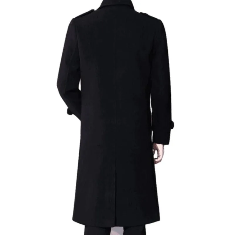View 2 — Men’s Victorian steampunk coat — long
