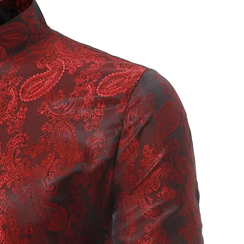 View 3 — Men’s asymmetric steampunk shirt