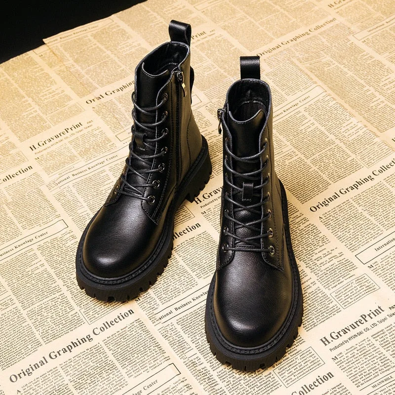 View 3 — Women’s steampunk ankle boots — military