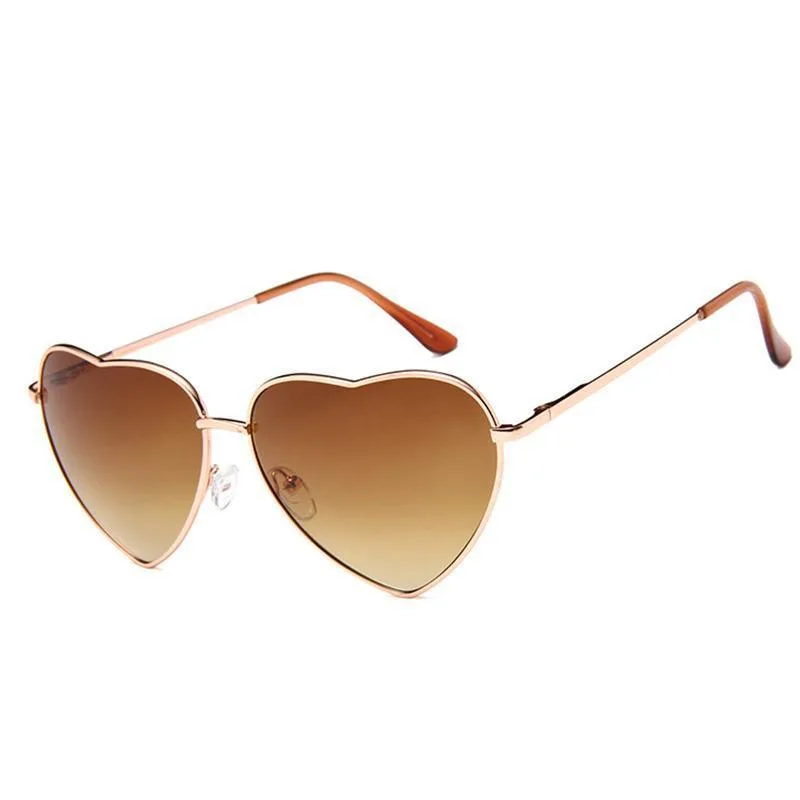 View 3 — Steampunk sunglasses — heart gold-coloured