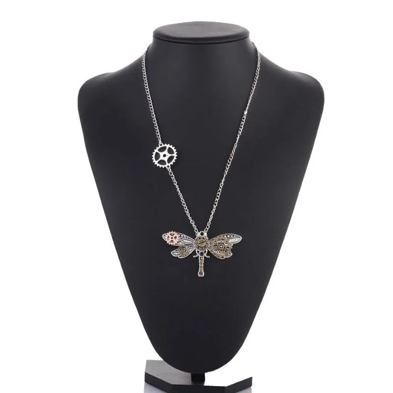 View 4 — Steampunk necklace — butterfly