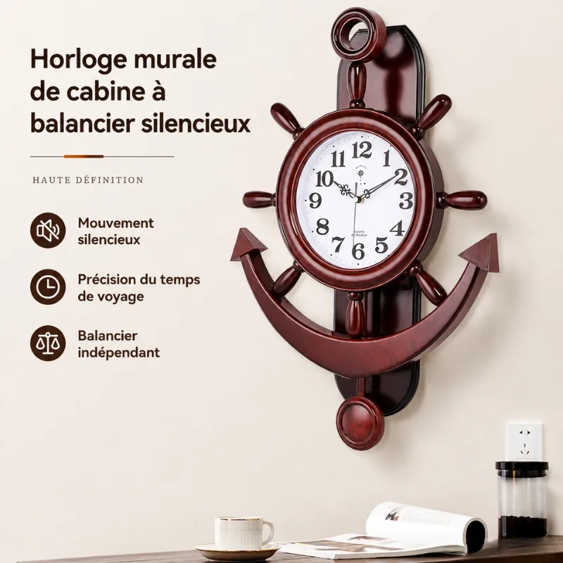 View 8 — Steampunk clock — ship wheel