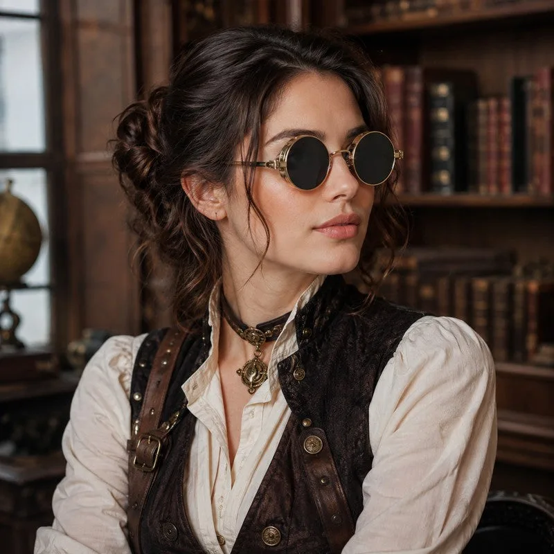 View 6 — Vintage-style steampunk sunglasses
