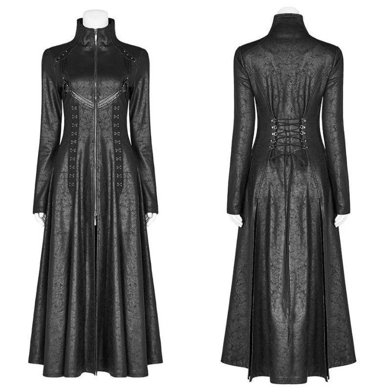 View 4 — Gothic steampunk coat — PU faux leather
