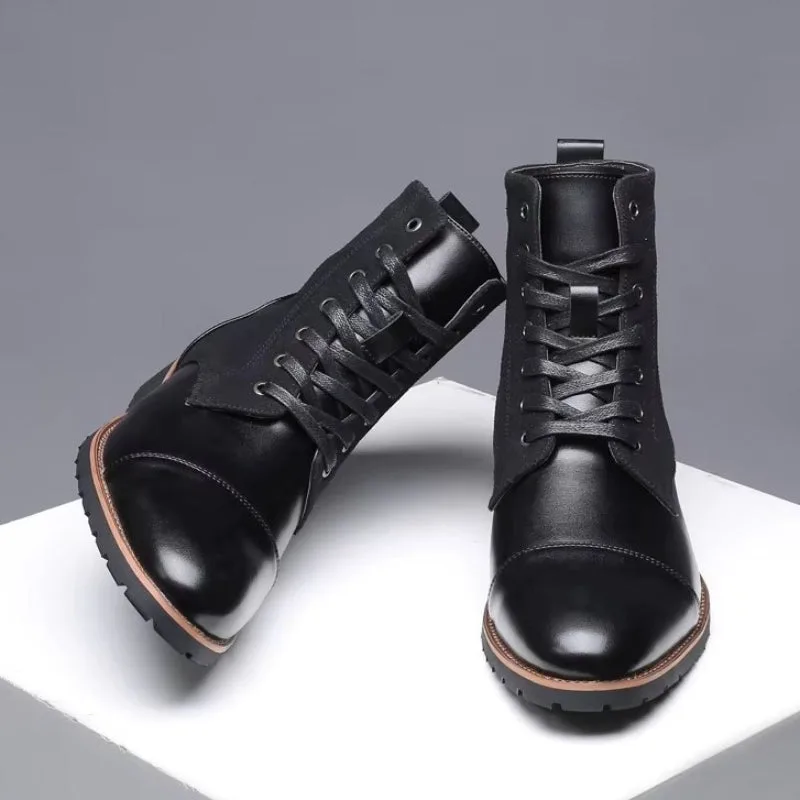 View 6 — Steampunk ankle boots — black lacing