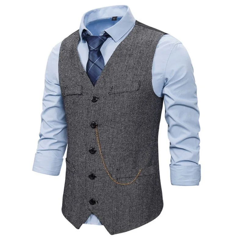 Men’s steampunk waistcoat — costume with chain