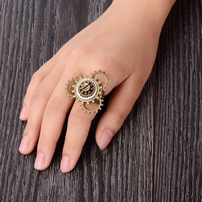 View 2 — Steampunk ring — cog