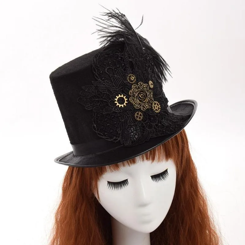 View 2 — Victorian steampunk hat