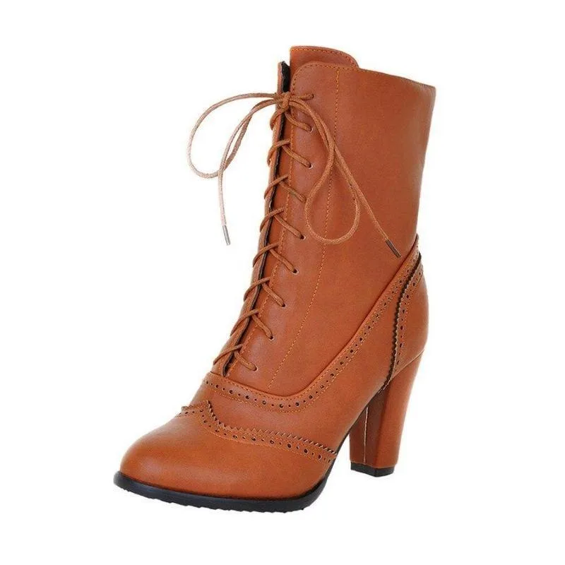 Steampunk ankle boots — brown