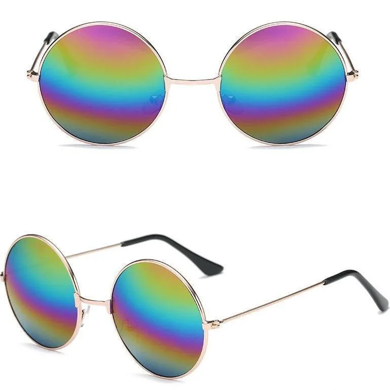 View 8 — Women’s vintage-style steampunk sunglasses — round