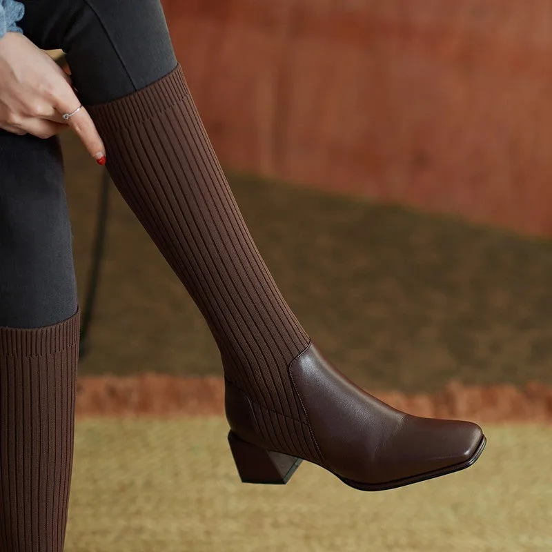 View 4 — Women’s steampunk boots — socks brown