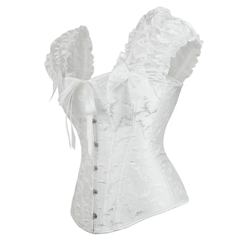 View 6 — Victorian steampunk bustier — white