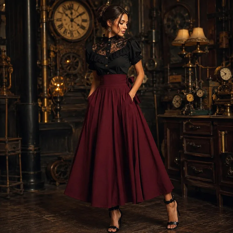 View 6 — Steampunk skirt — long with pockets