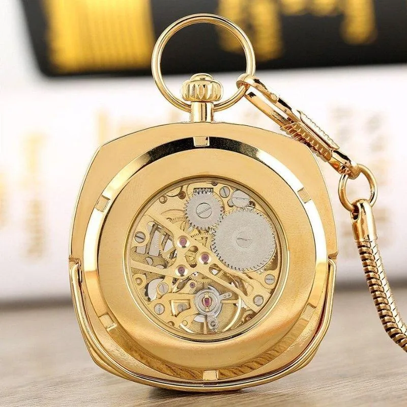 View 6 — Antique-style steampunk watch — pocket square
