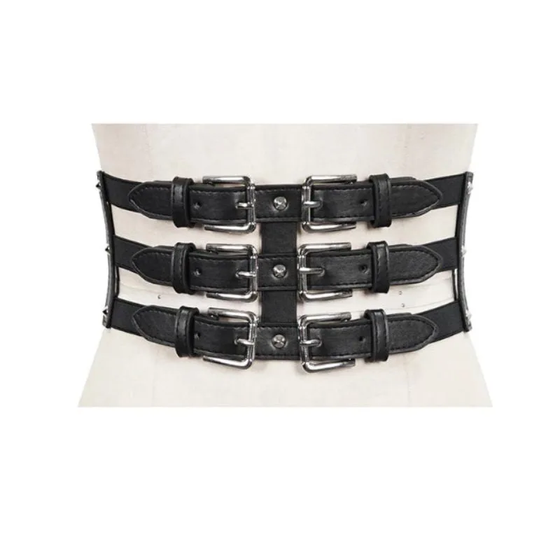 View 3 — Women’s gothic steampunk waist cincher — Belt