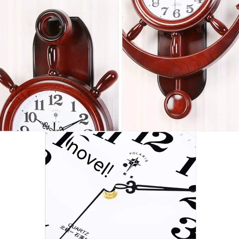 View 9 — Steampunk clock — ship wheel