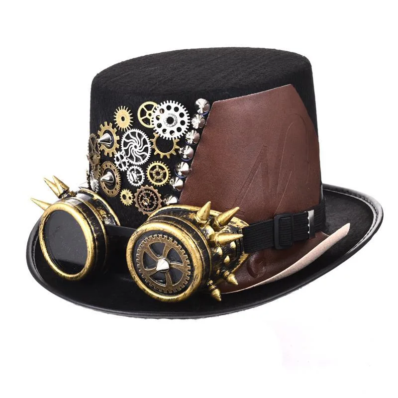 View 2 — Steampunk top hat — Hat low