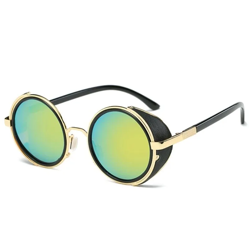View 13 — Retro steampunk sunglasses — round