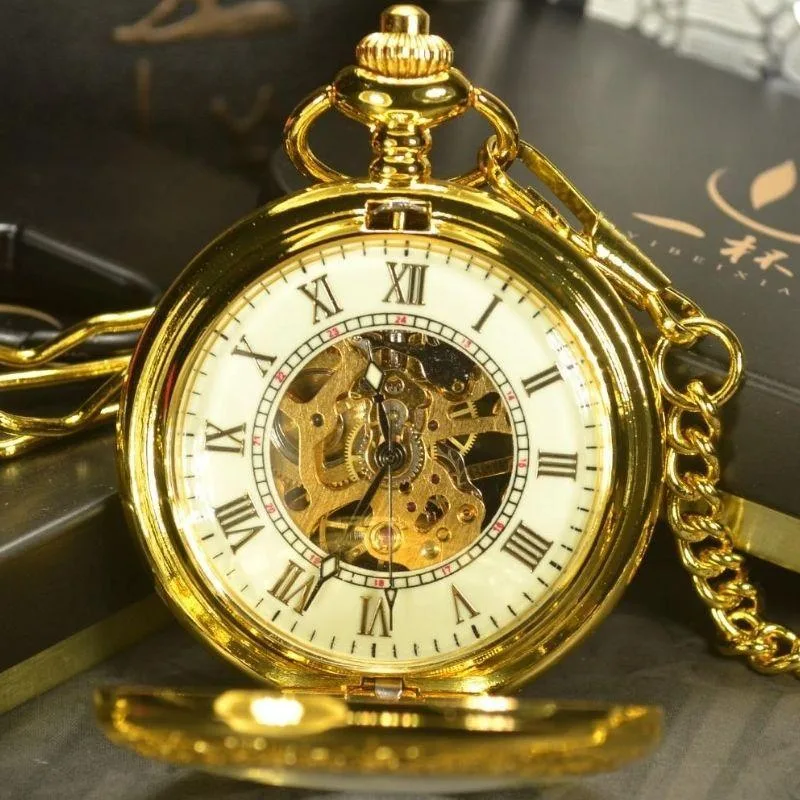 View 2 — Steampunk pocket watch — hunter gold colour