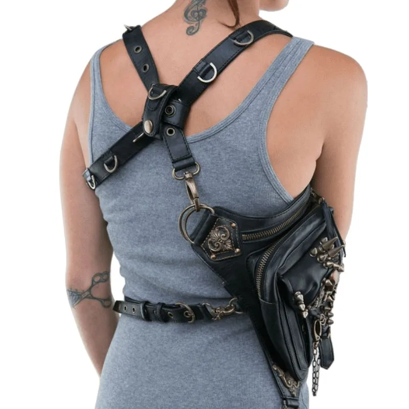 View 2 — Steampunk satchel — skull