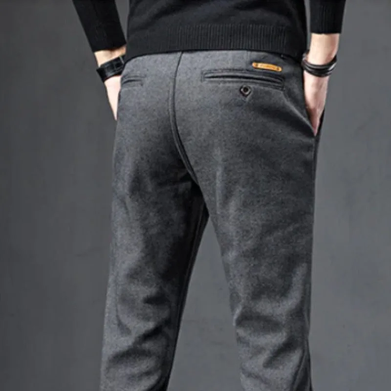 View 4 — Men’s steampunk trousers — Tweed grey