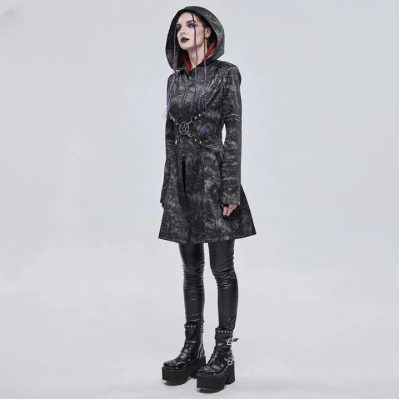 View 3 — Women’s steampunk coat — metal Rock punk