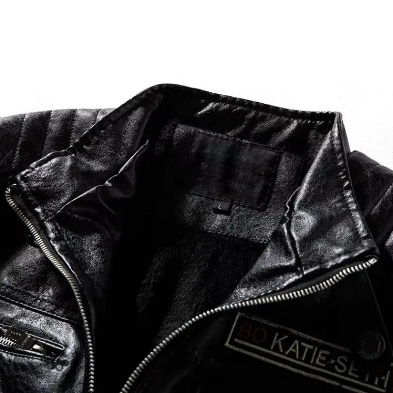 View 8 — Steampunk jacket — biker PU faux leather